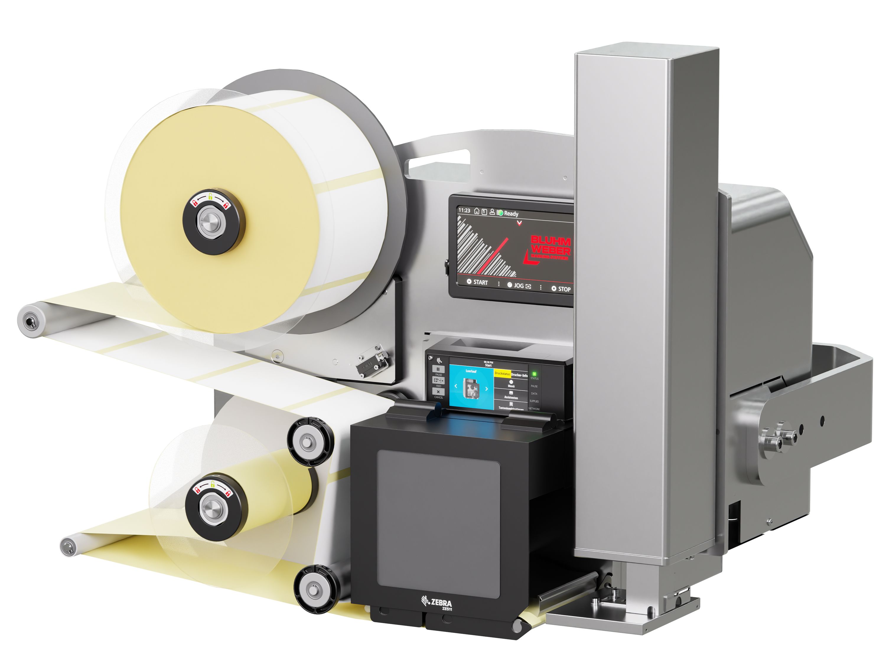 Etikettenprintdispenser Legi-Air 4050E met etiketten rechts