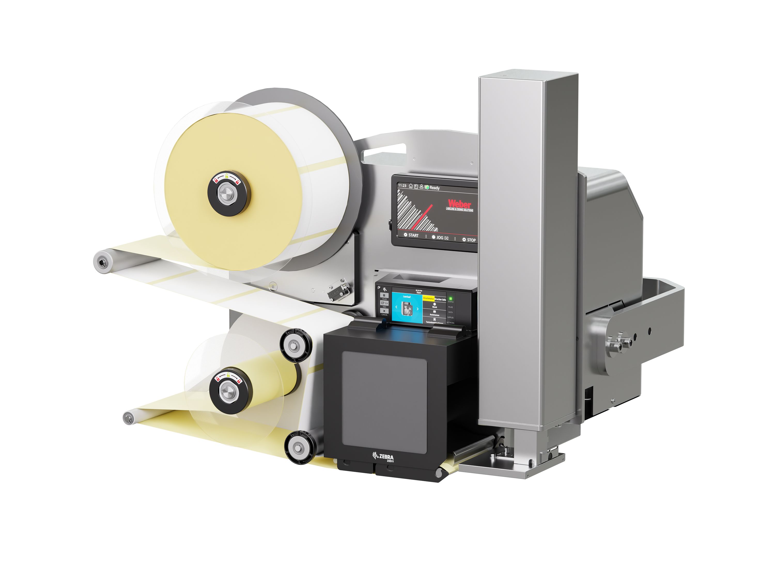 Etikettenprintdispenser Legi-Air 4050E met etiketten rechts
