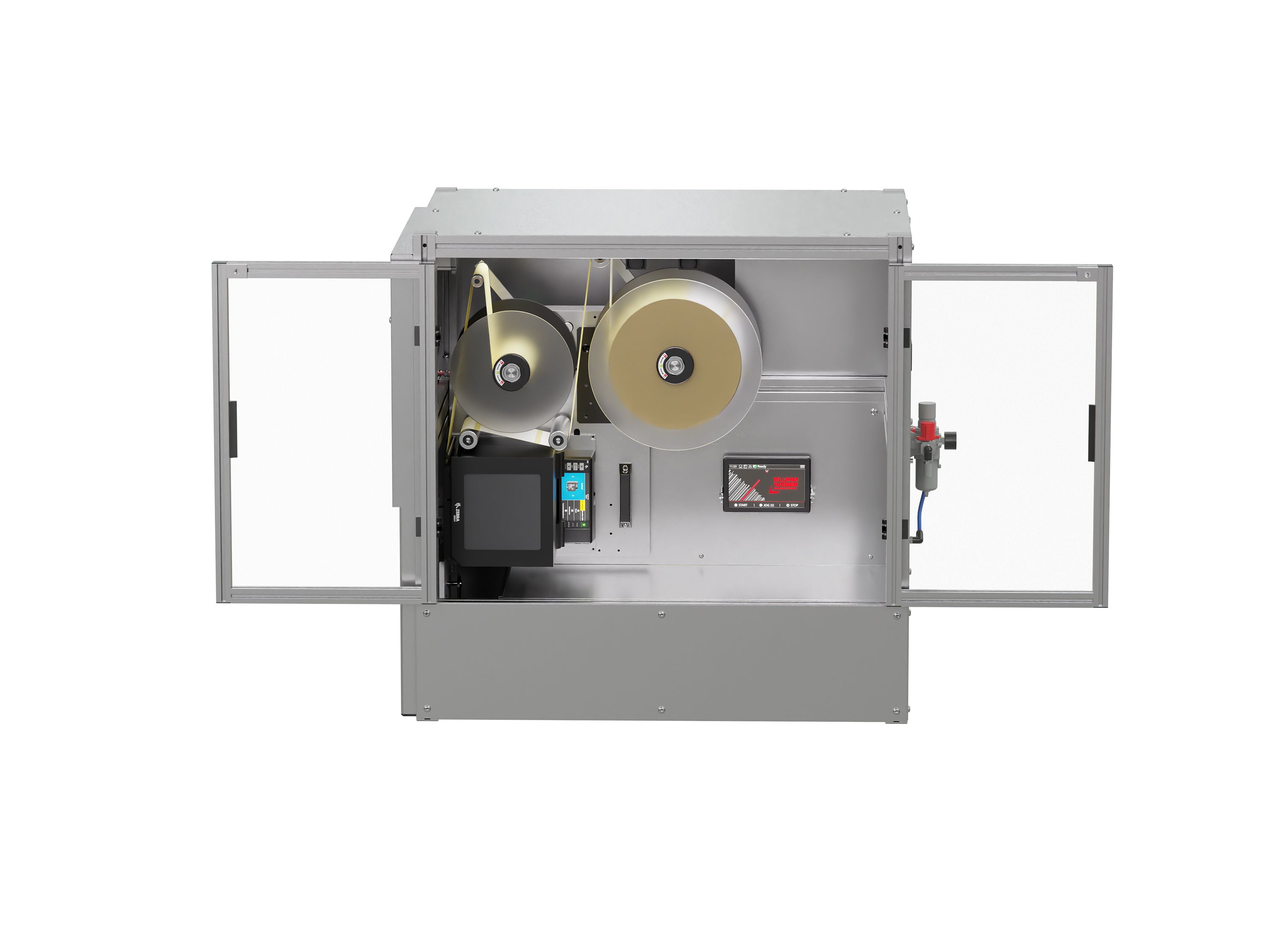 Palletetiketteerder AP 182 / AO 182 RT open voorzijde
