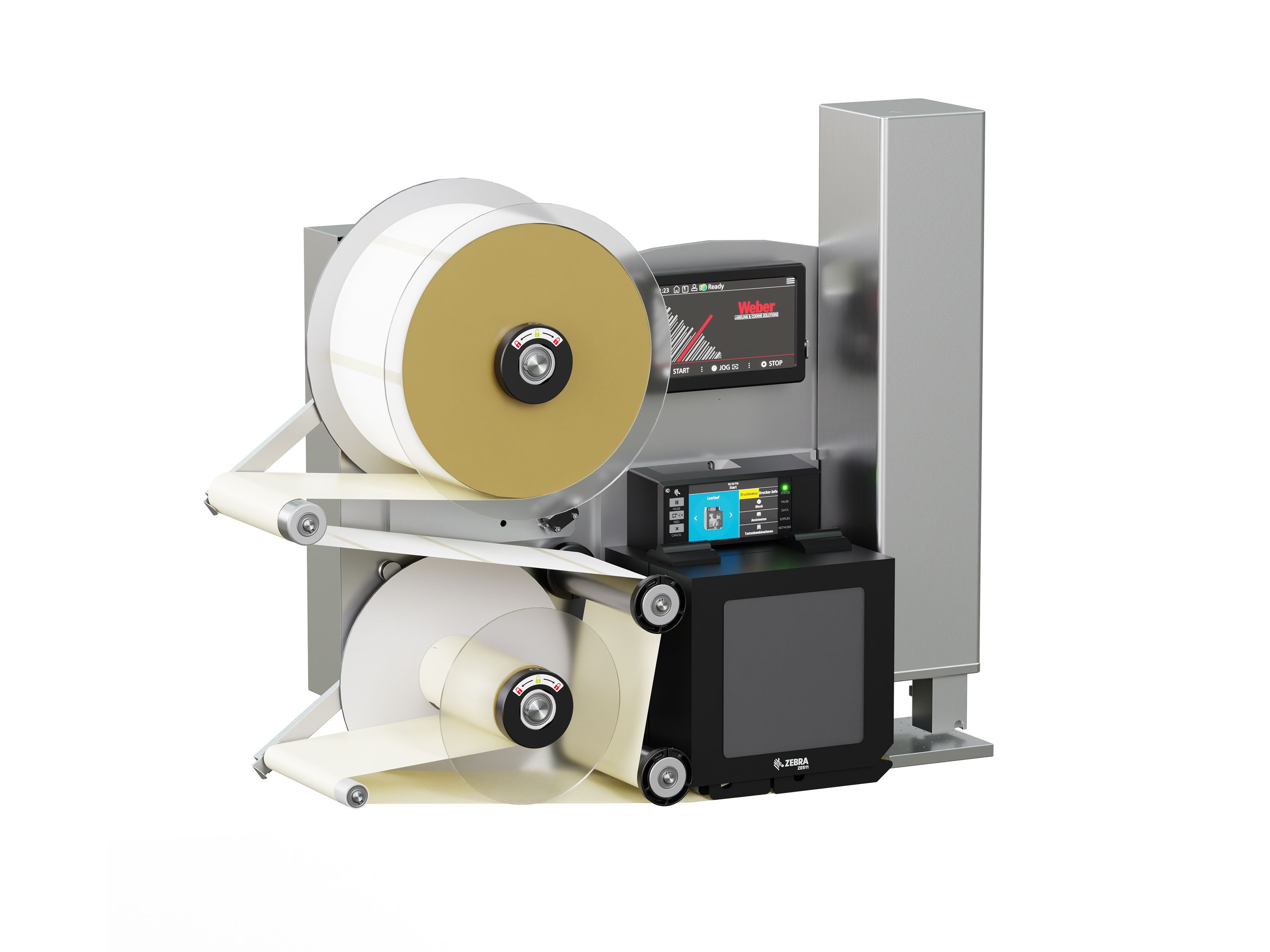 Etikettenprintdispenser Legi-Air 4050B met etiketten links