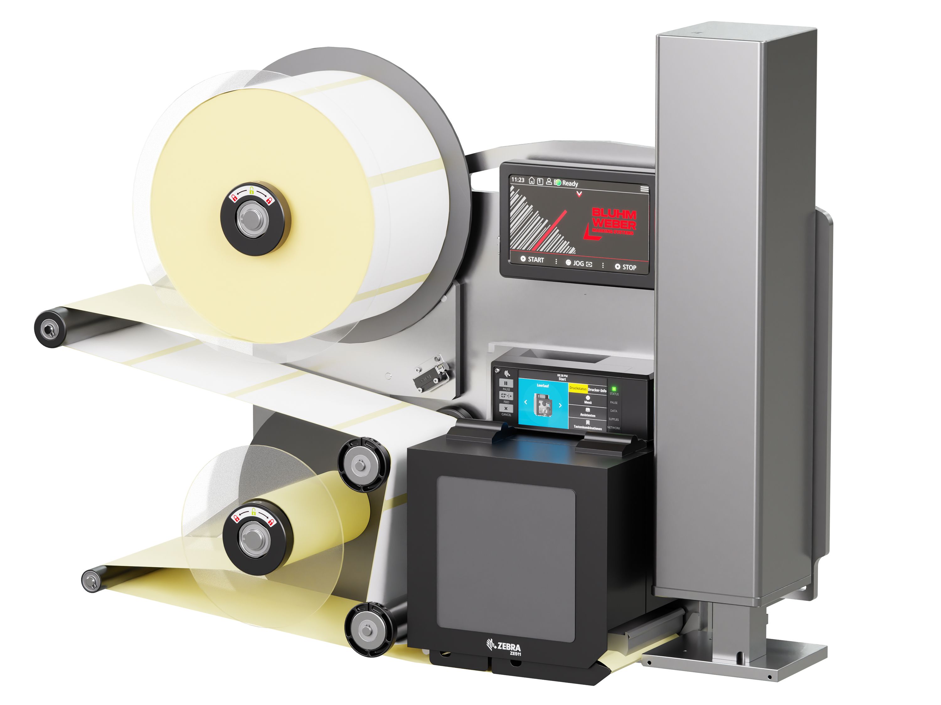 Etikettenprintdispenser Legi-Air 4050B met etiketten rechts