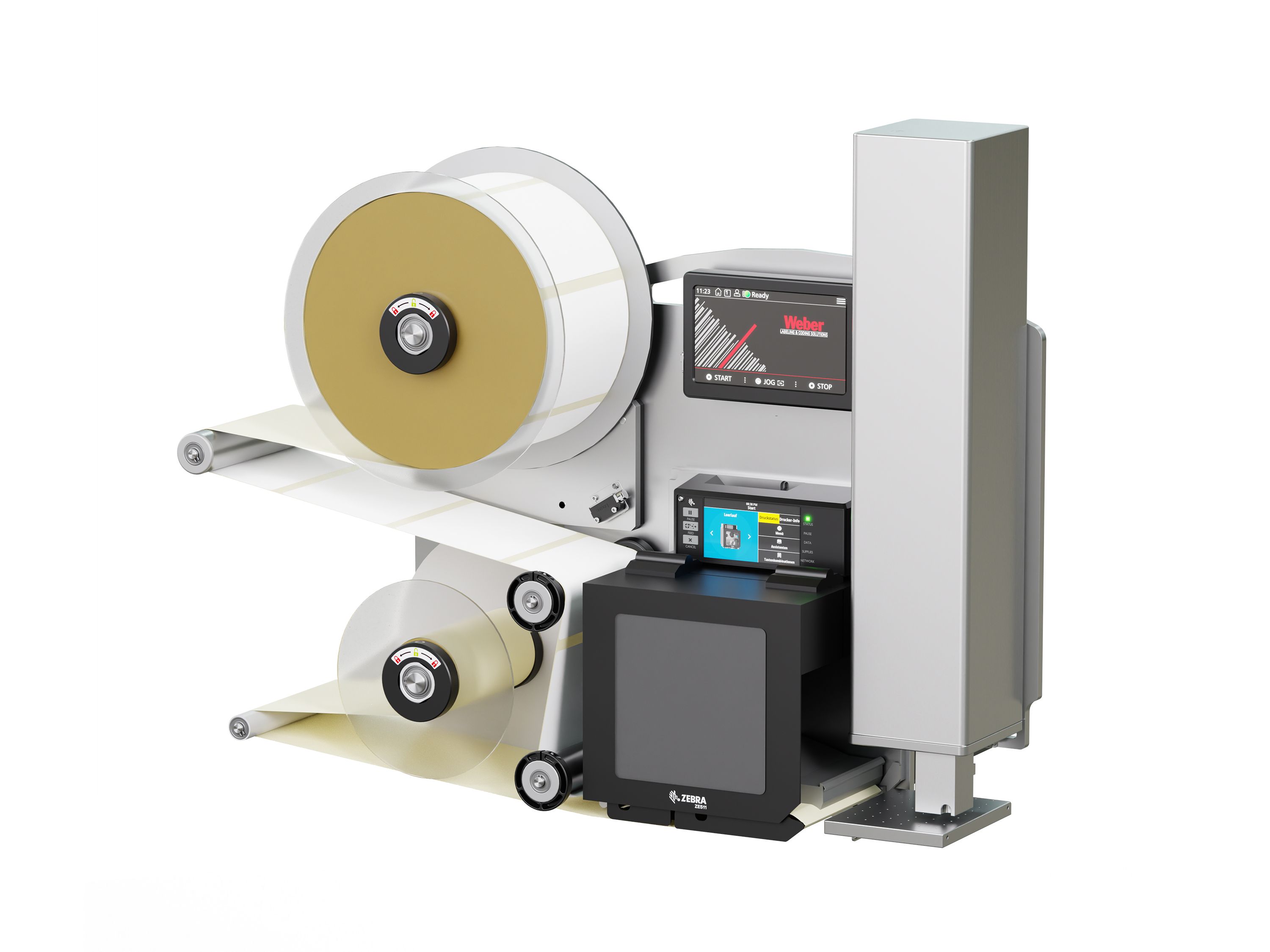 Etikettenprintdispenser Legi-Air 4050B met etiketten rechts