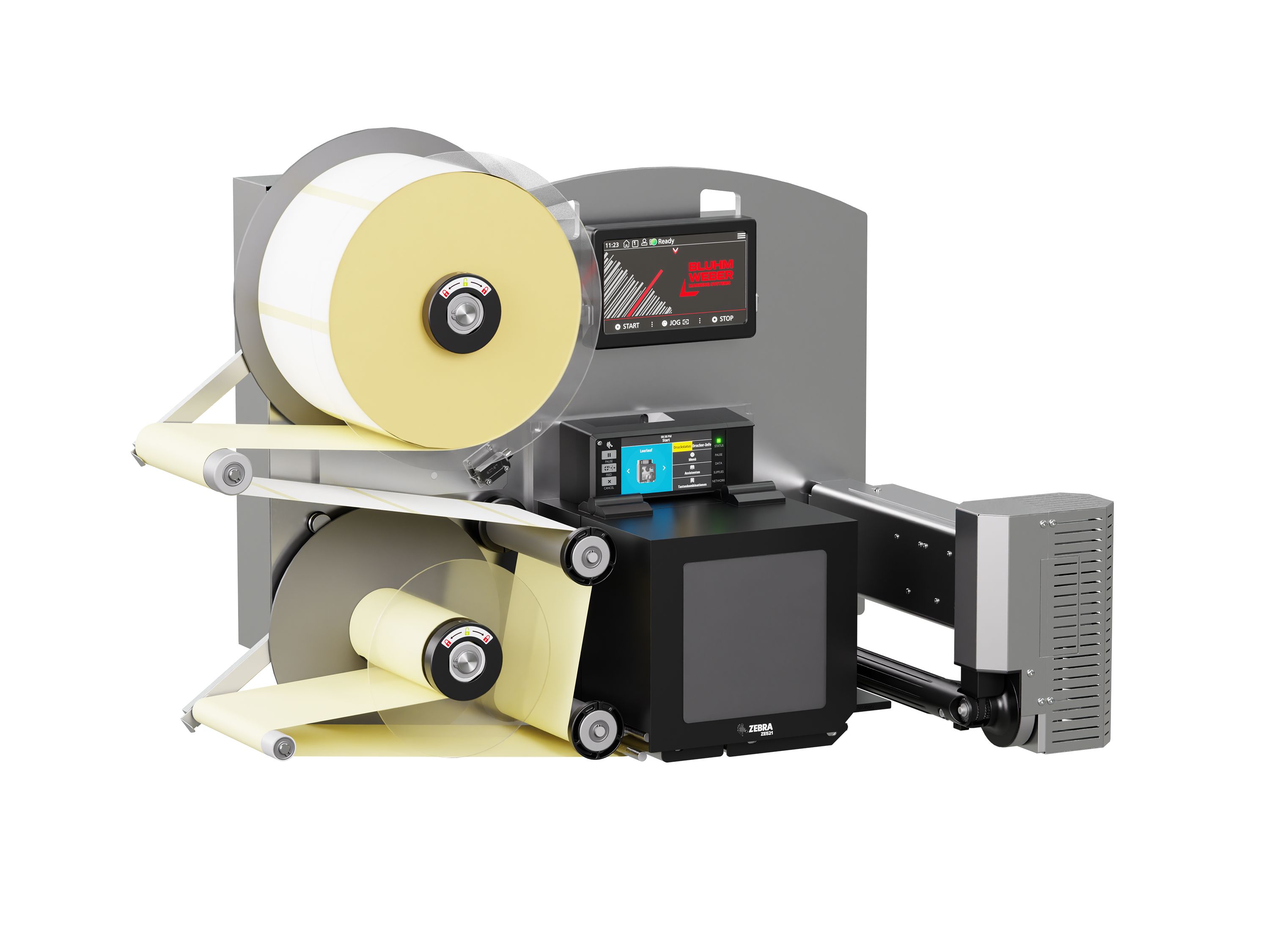 Etikettenprintdispenser Legi-Air 4050RR met etiketten links