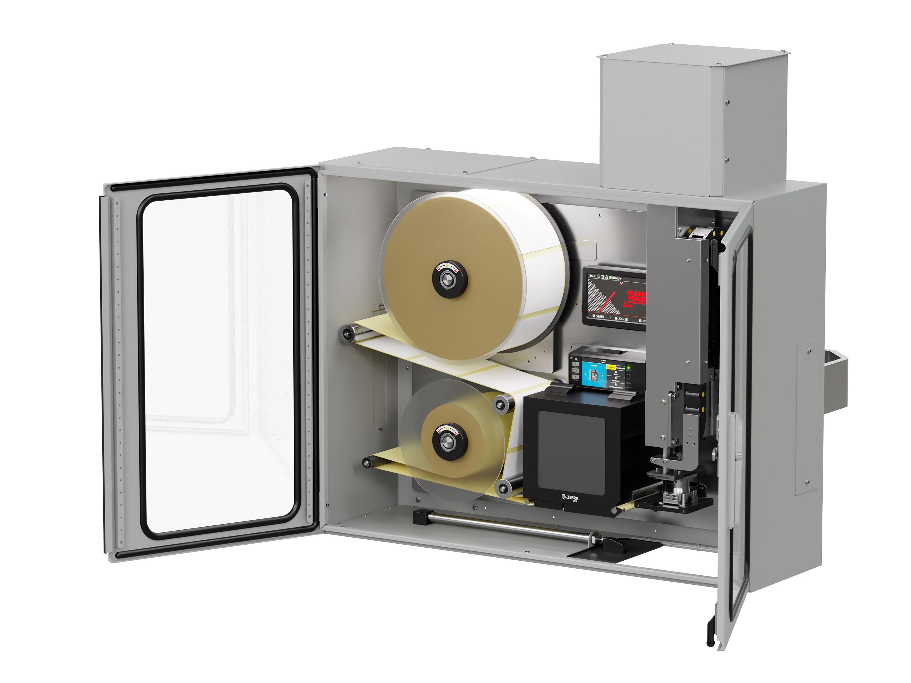 Etikettenprintdispenser Etiketdispenser Legi-Air 4050I rechts open