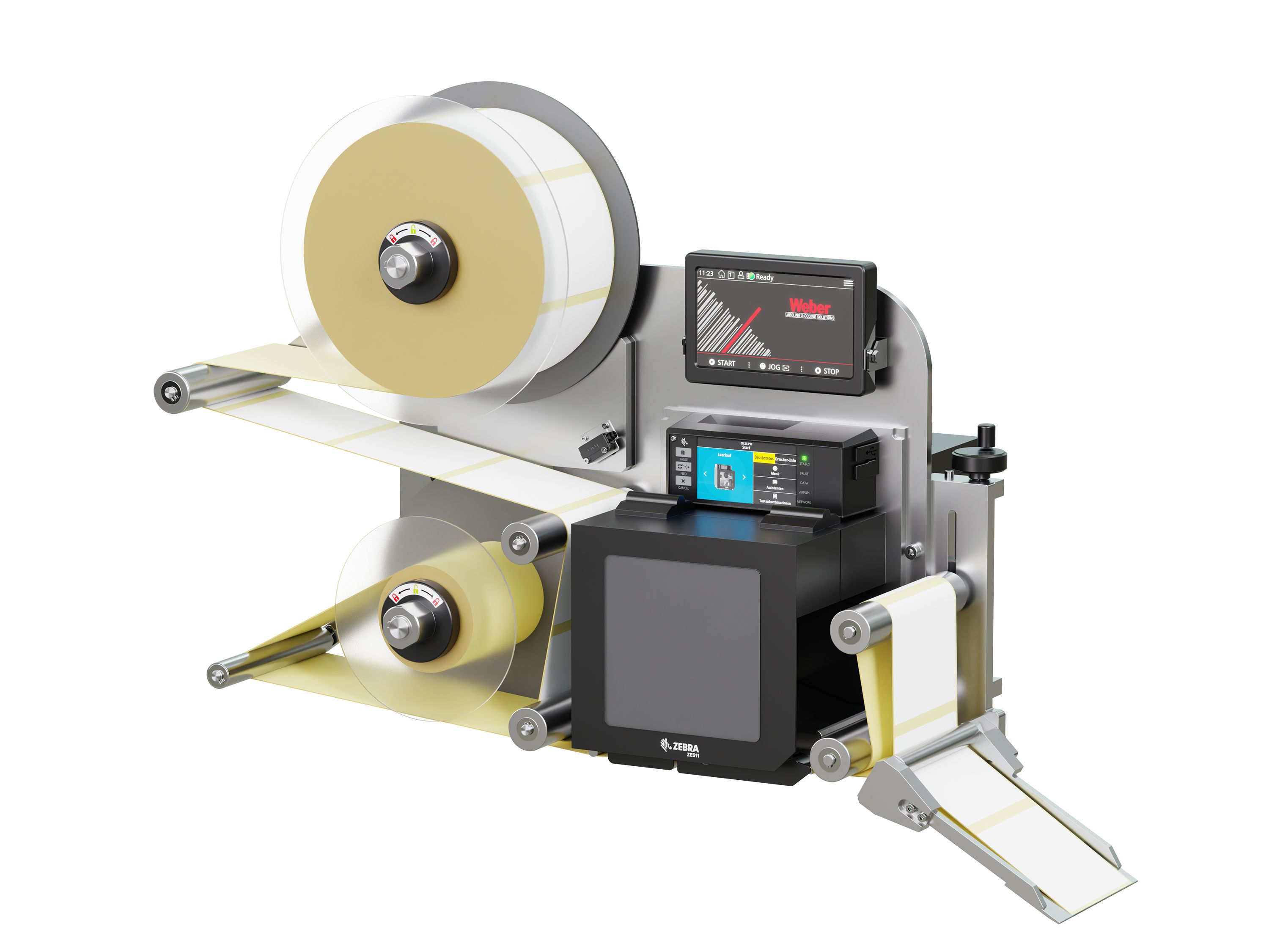 Etikettenprintdispenser Legi-E 4050WO met etiketten rechts