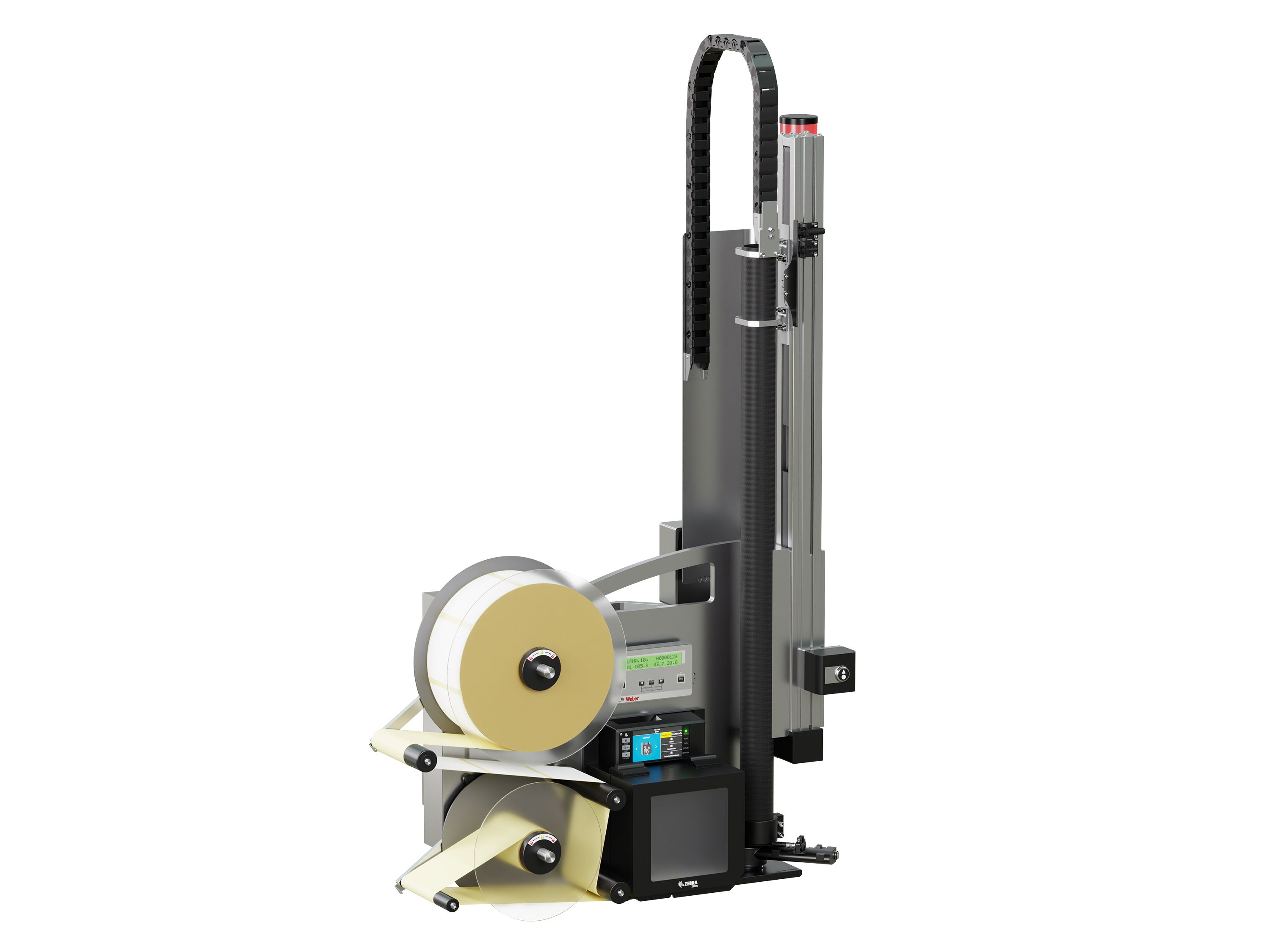 Etikettenprintdispenser Legi-Air 6000 met etiketten links