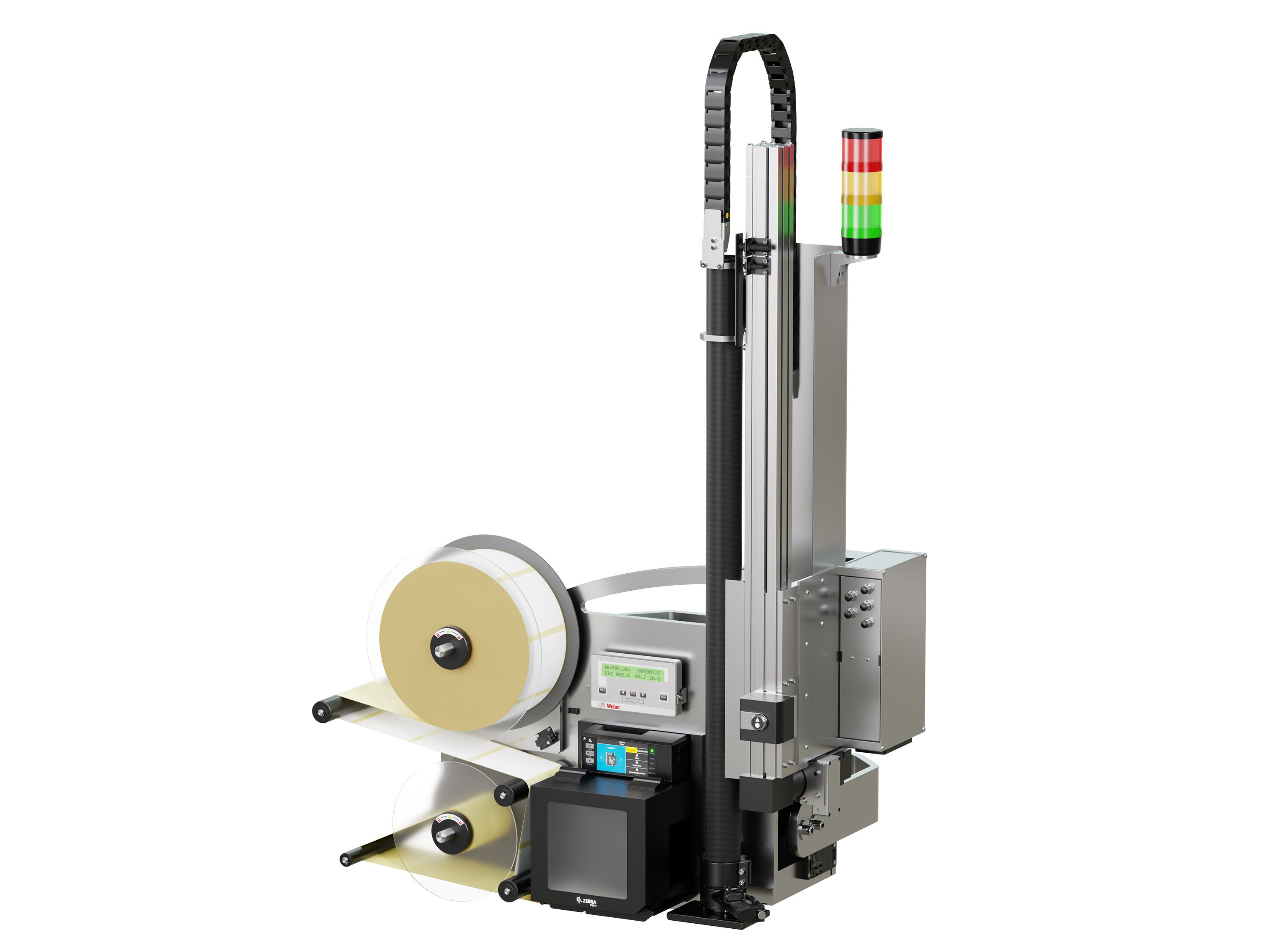 Etikettenprintdispenser Legi-Air 6000 met etiketten rechts