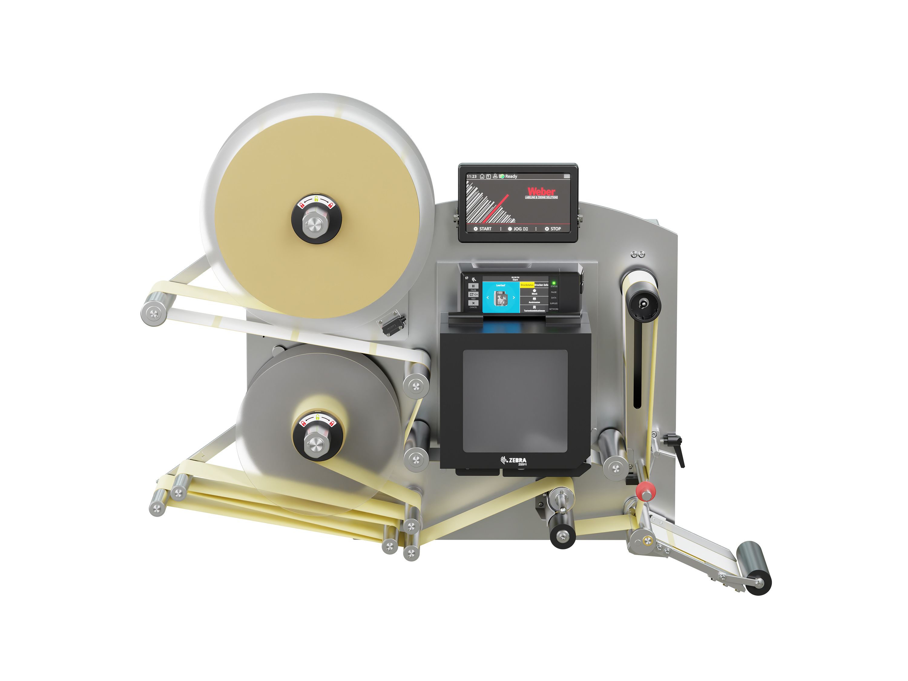 Etikettenprintdispenser Legi-E 4050AC etiketten voorzijde