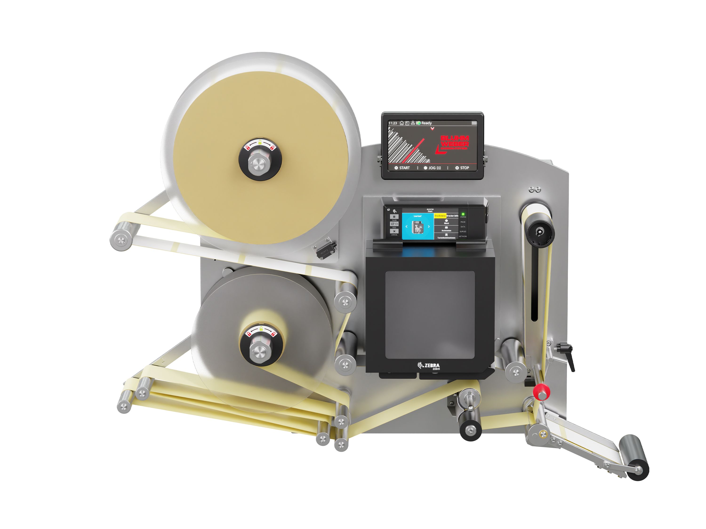 Etikettenprintdispenser Legi-E 4050AC etiketten voorzijde