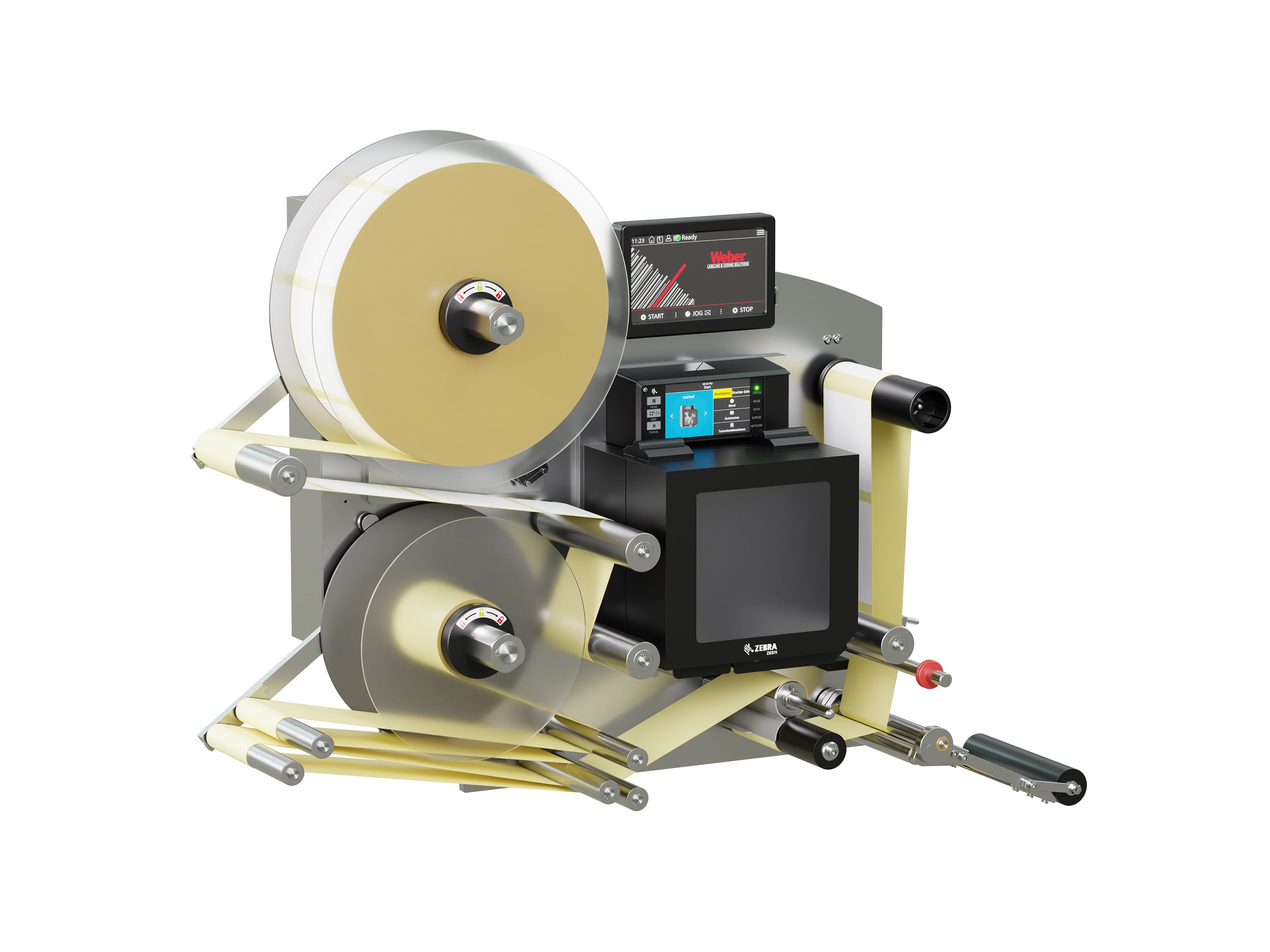 Etikettenprintdispenser Legi-E 4050AC met etiketten links