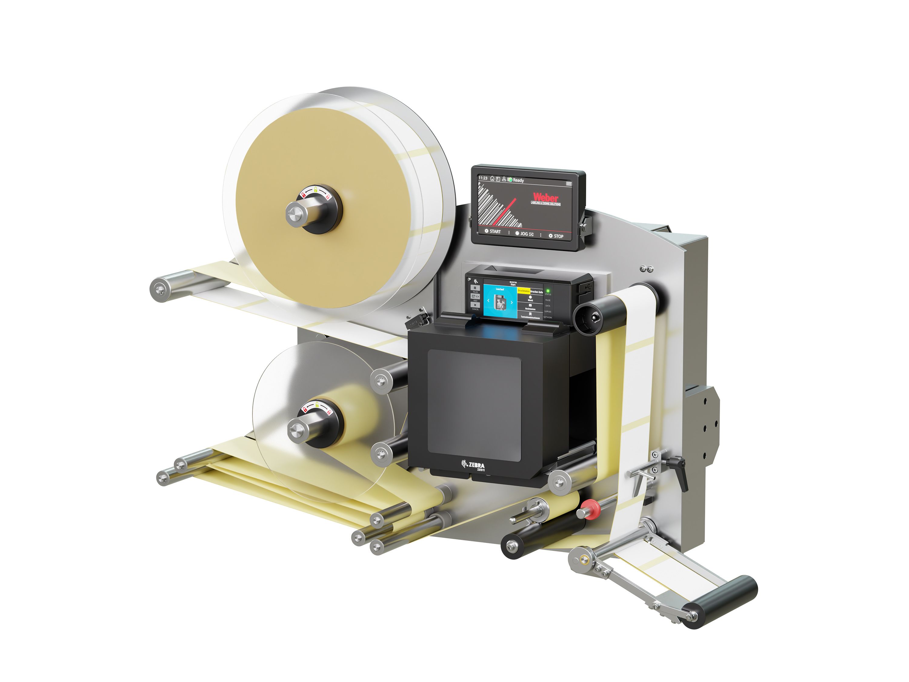 Etikettenprintdispenser Legi-E 4050AC met etiketten rechts