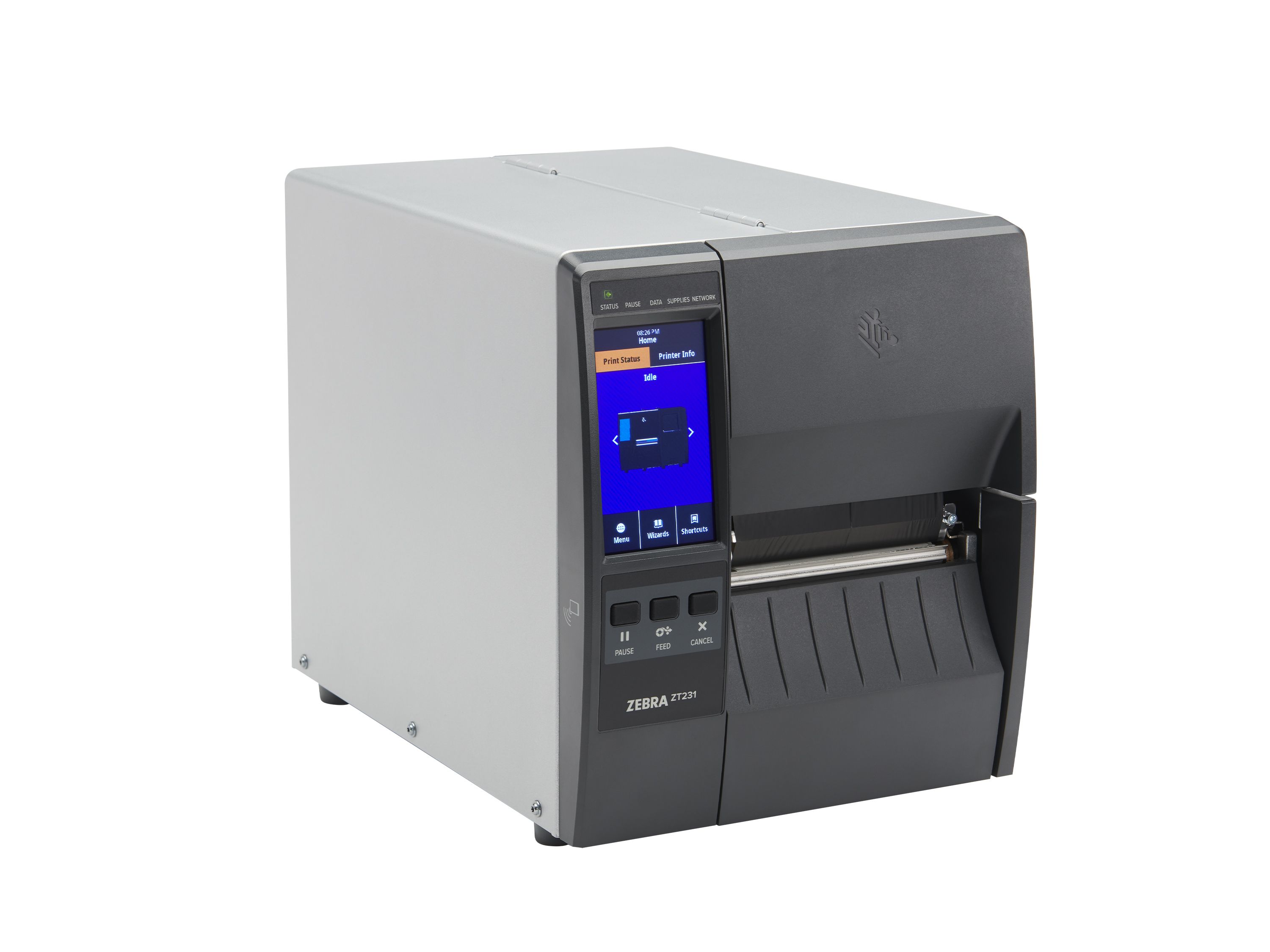 Zebra ZT231 etikettenprinter voorzijde rechts