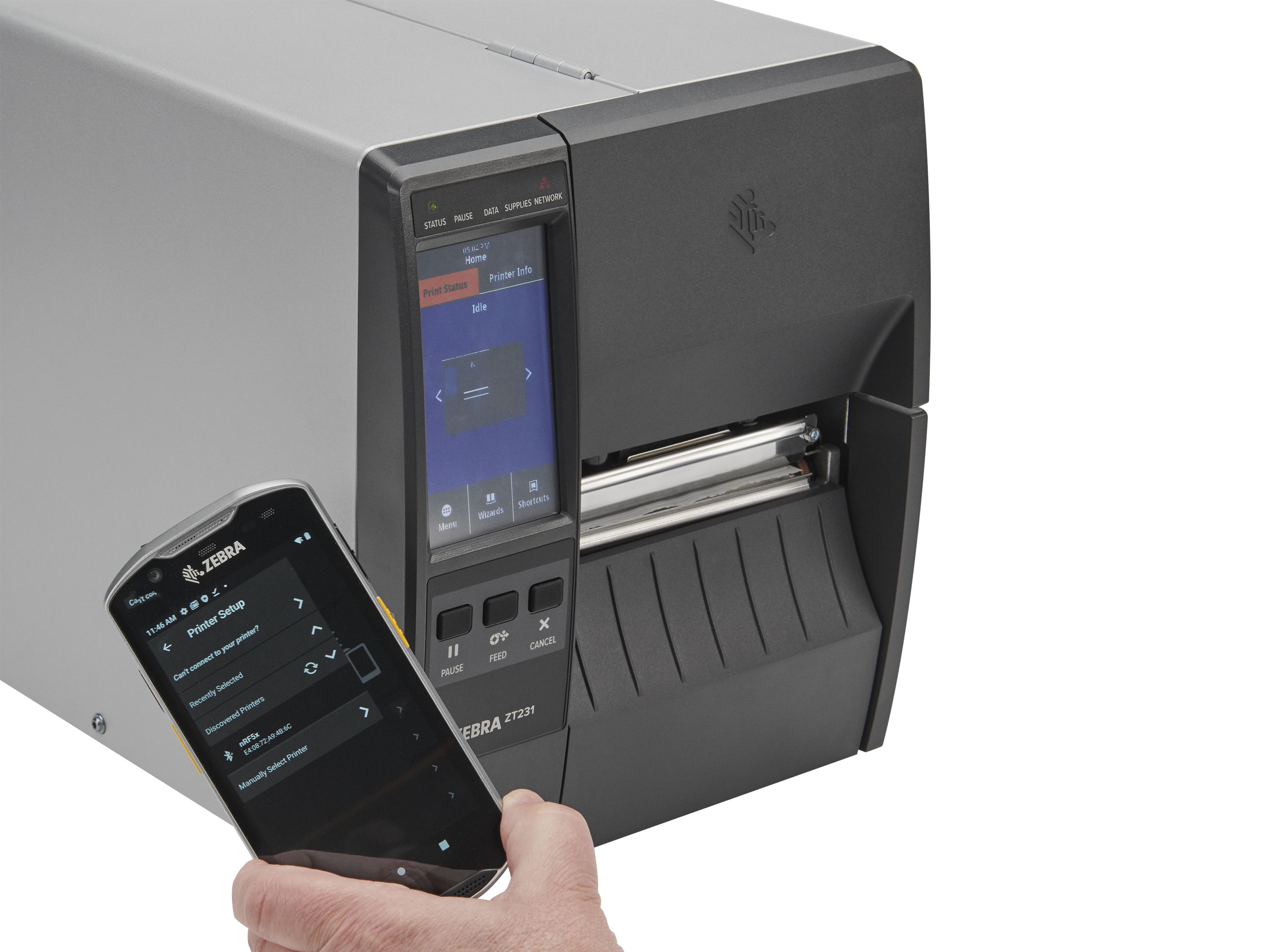 Zebra ZT231 etikettenprinter met Touch Print-functie