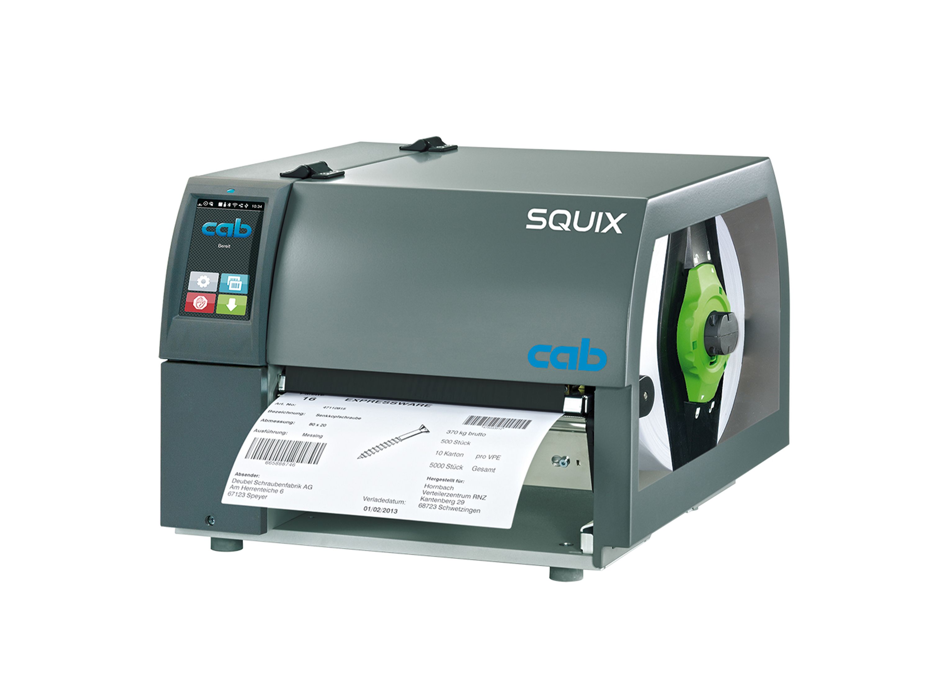 cab squix 8 etikettenprinter voorzijde links