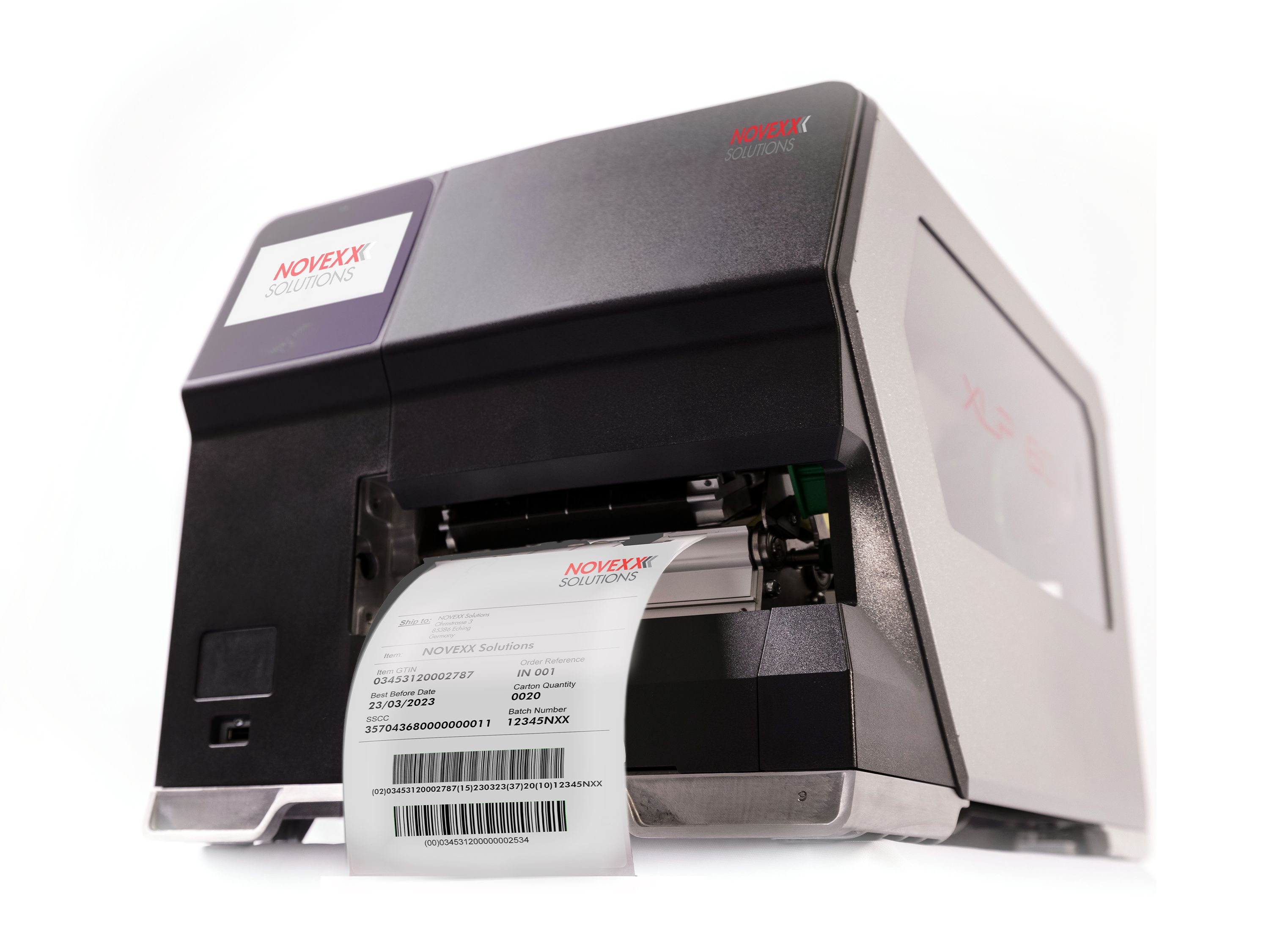 Novexx xlp 606 etikettenprinter voorzijde links