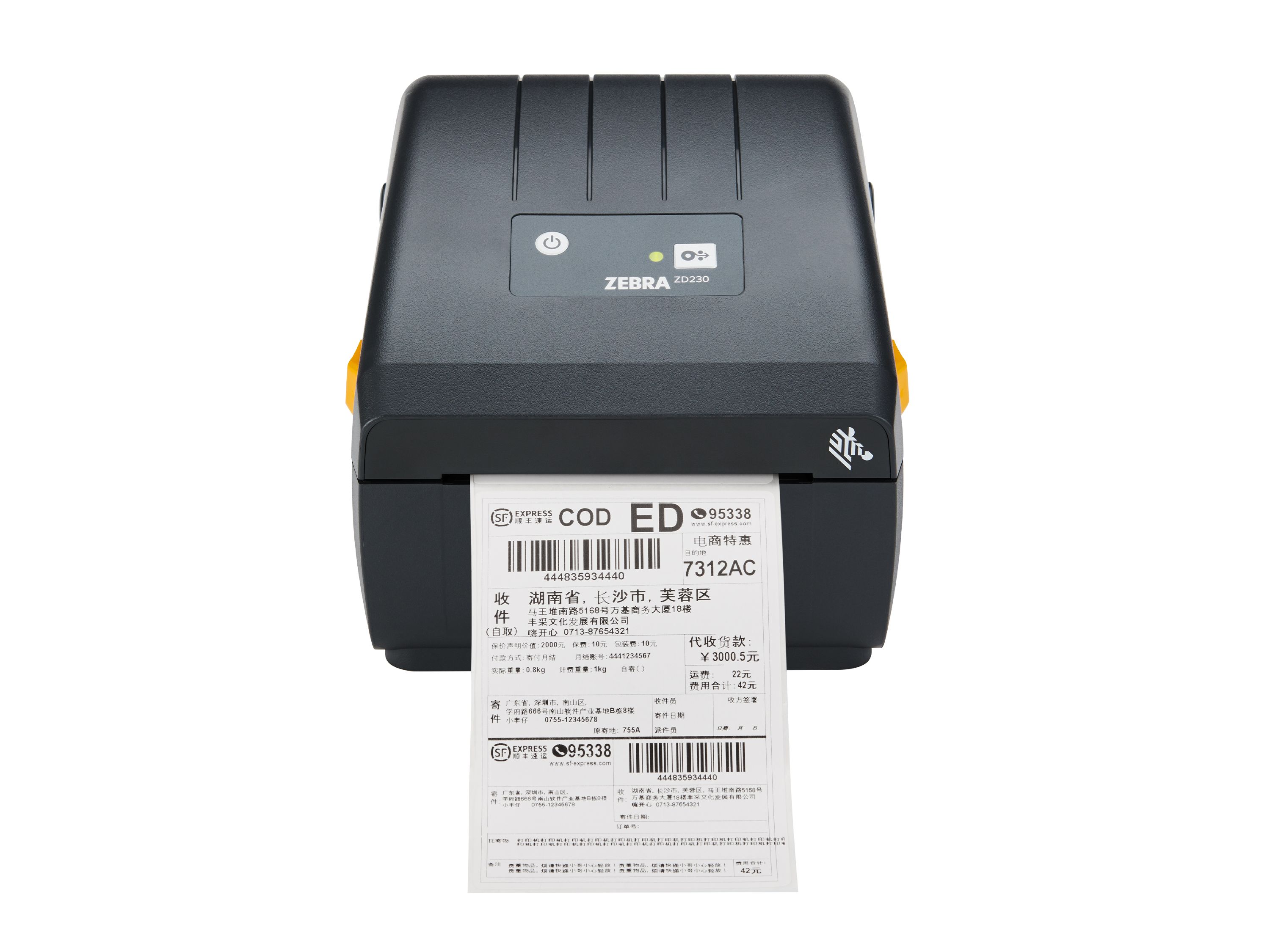 Zebra ZD230d afdrukken etiketten voorzijde