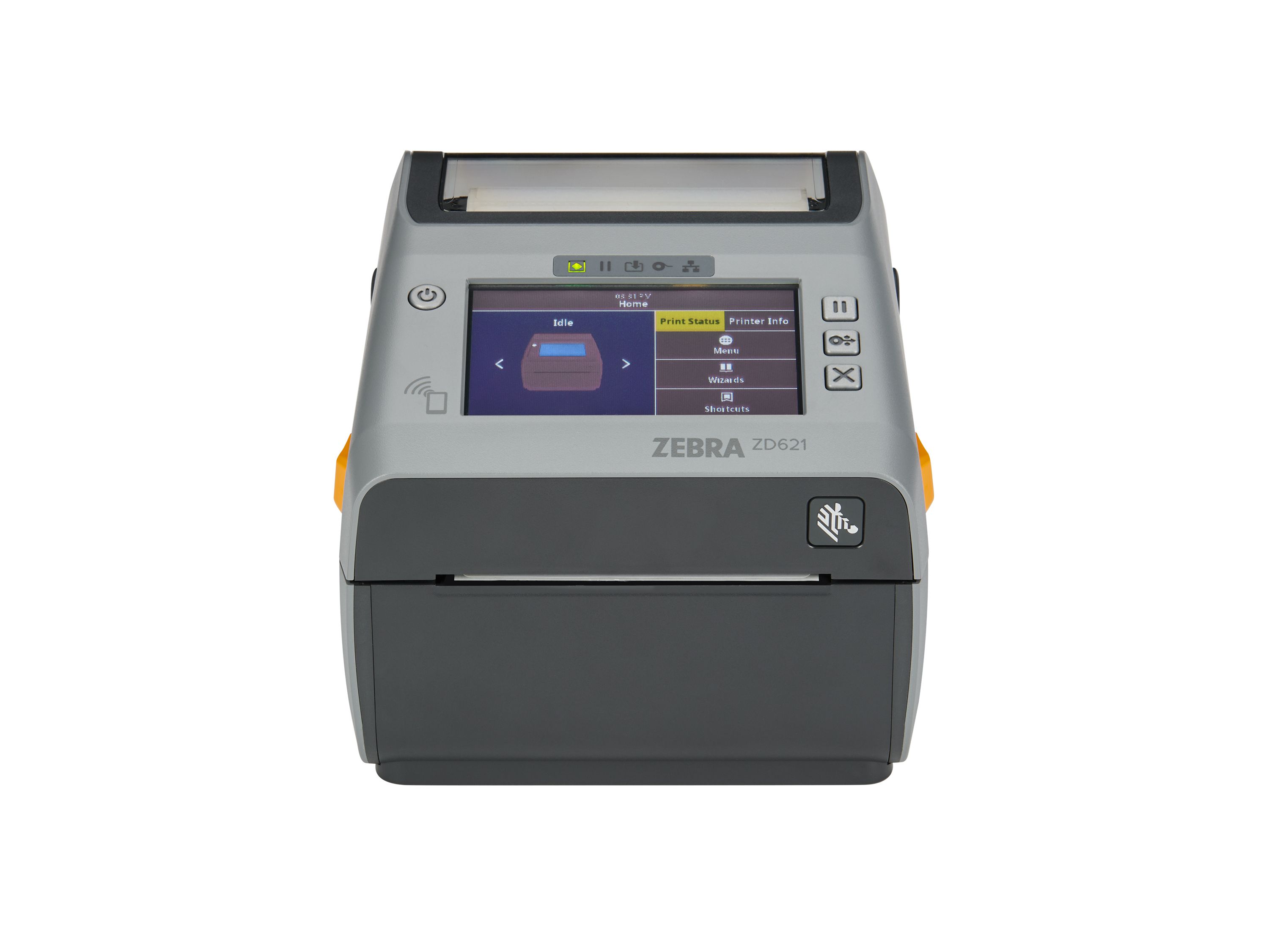 Zebra ZD621 desktopprinter voorzijde met kleurendisplay