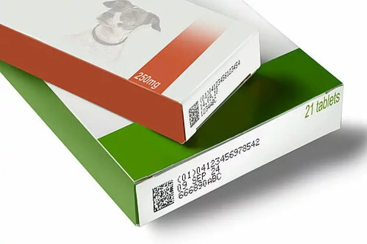 Datamatrix Serial number on folding box